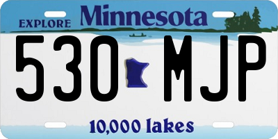 MN license plate 530MJP