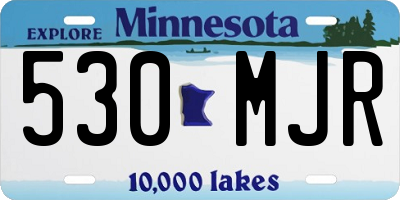 MN license plate 530MJR