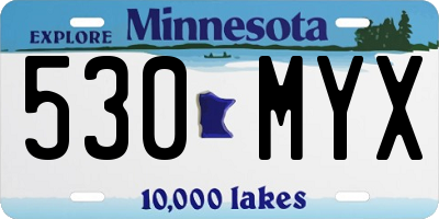MN license plate 530MYX