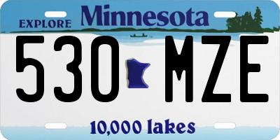 MN license plate 530MZE
