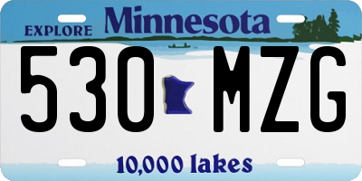 MN license plate 530MZG