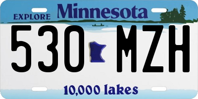 MN license plate 530MZH
