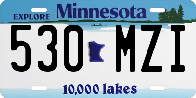 MN license plate 530MZI