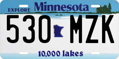 MN license plate 530MZK