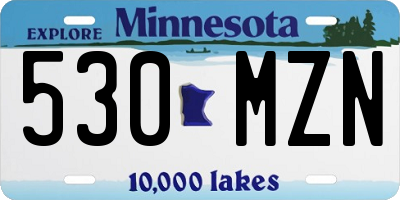 MN license plate 530MZN