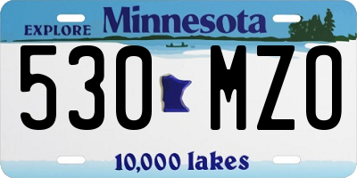 MN license plate 530MZO