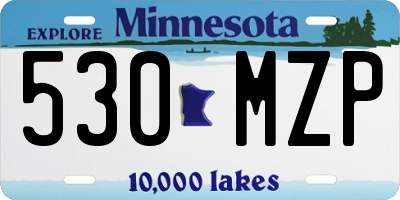 MN license plate 530MZP