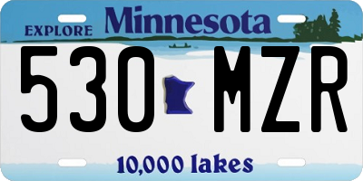MN license plate 530MZR