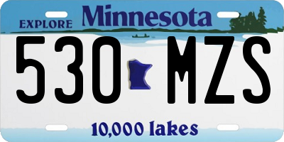 MN license plate 530MZS