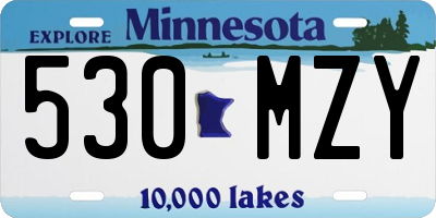 MN license plate 530MZY
