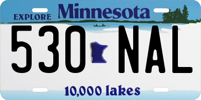 MN license plate 530NAL
