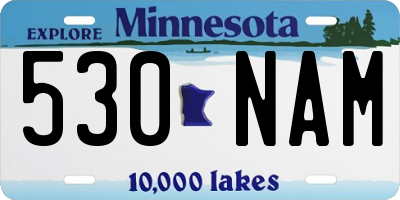 MN license plate 530NAM