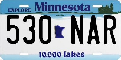 MN license plate 530NAR