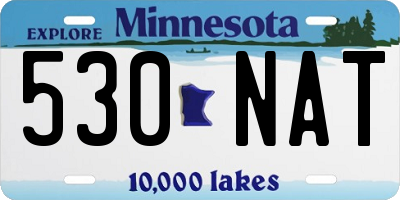 MN license plate 530NAT