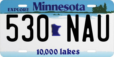 MN license plate 530NAU
