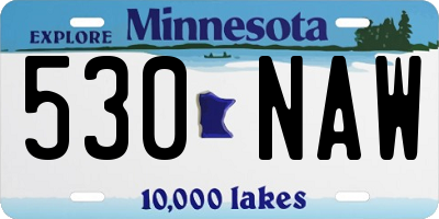 MN license plate 530NAW
