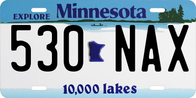 MN license plate 530NAX