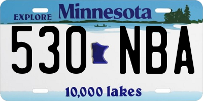 MN license plate 530NBA