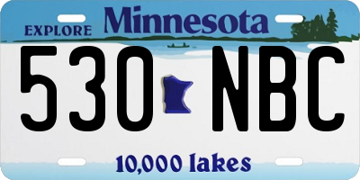 MN license plate 530NBC