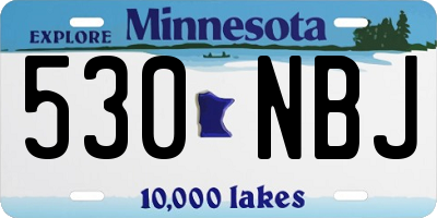 MN license plate 530NBJ