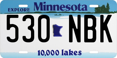 MN license plate 530NBK