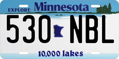 MN license plate 530NBL