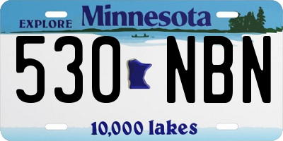 MN license plate 530NBN