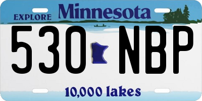 MN license plate 530NBP