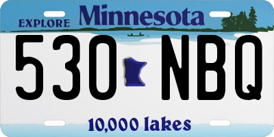 MN license plate 530NBQ
