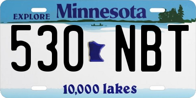 MN license plate 530NBT