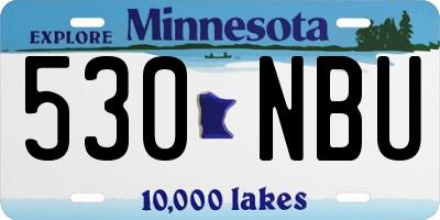 MN license plate 530NBU