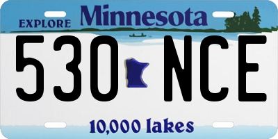 MN license plate 530NCE