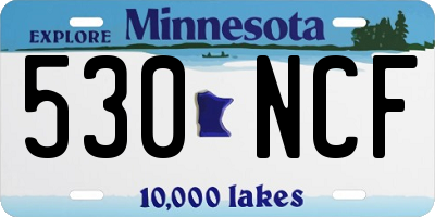 MN license plate 530NCF