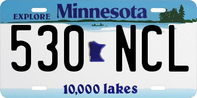 MN license plate 530NCL