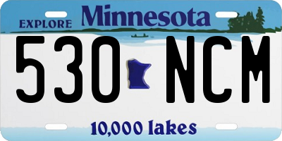MN license plate 530NCM