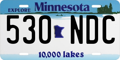 MN license plate 530NDC