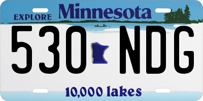 MN license plate 530NDG