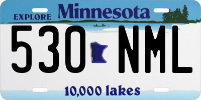 MN license plate 530NML