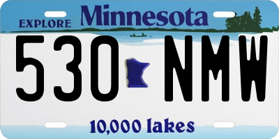 MN license plate 530NMW
