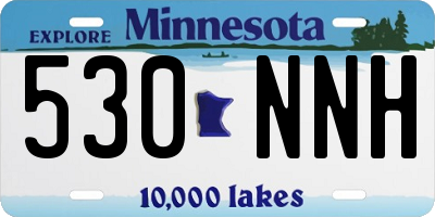MN license plate 530NNH