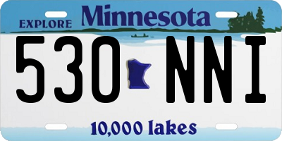 MN license plate 530NNI