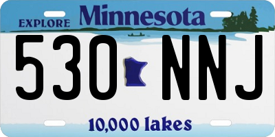 MN license plate 530NNJ