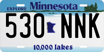 MN license plate 530NNK