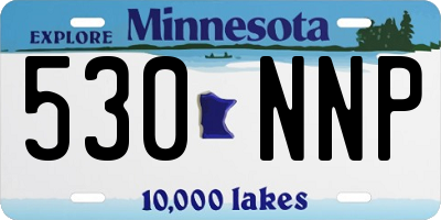 MN license plate 530NNP