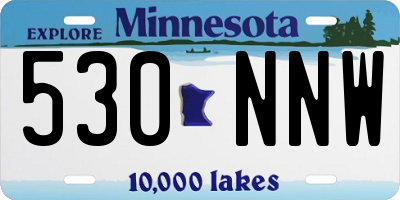 MN license plate 530NNW