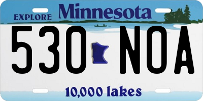MN license plate 530NOA