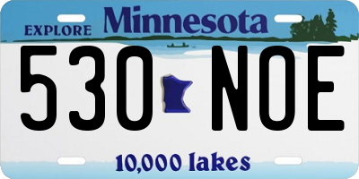 MN license plate 530NOE