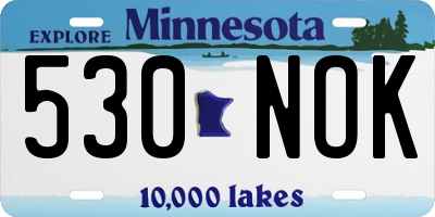 MN license plate 530NOK
