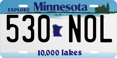 MN license plate 530NOL