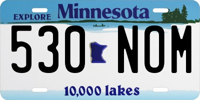 MN license plate 530NOM